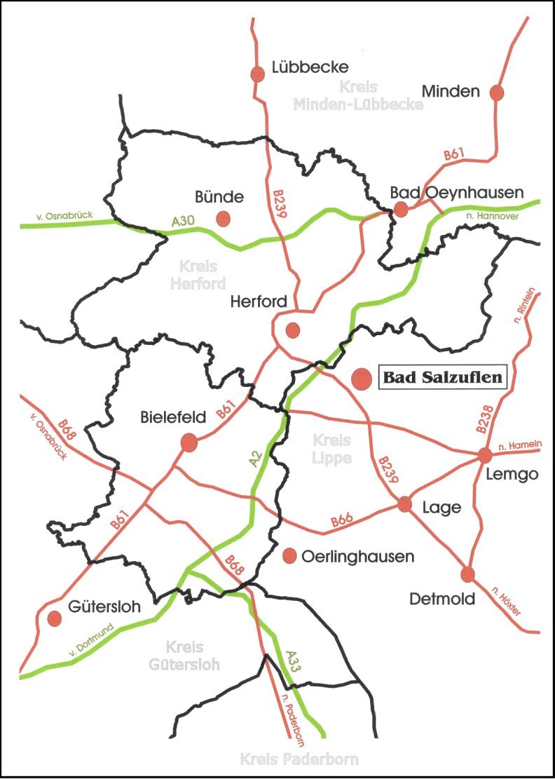 Übersichtsplan der Region - Drucken